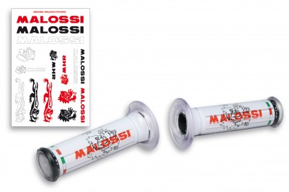 MALOSSI 競賽握把套 白色 A型 尾端無孔